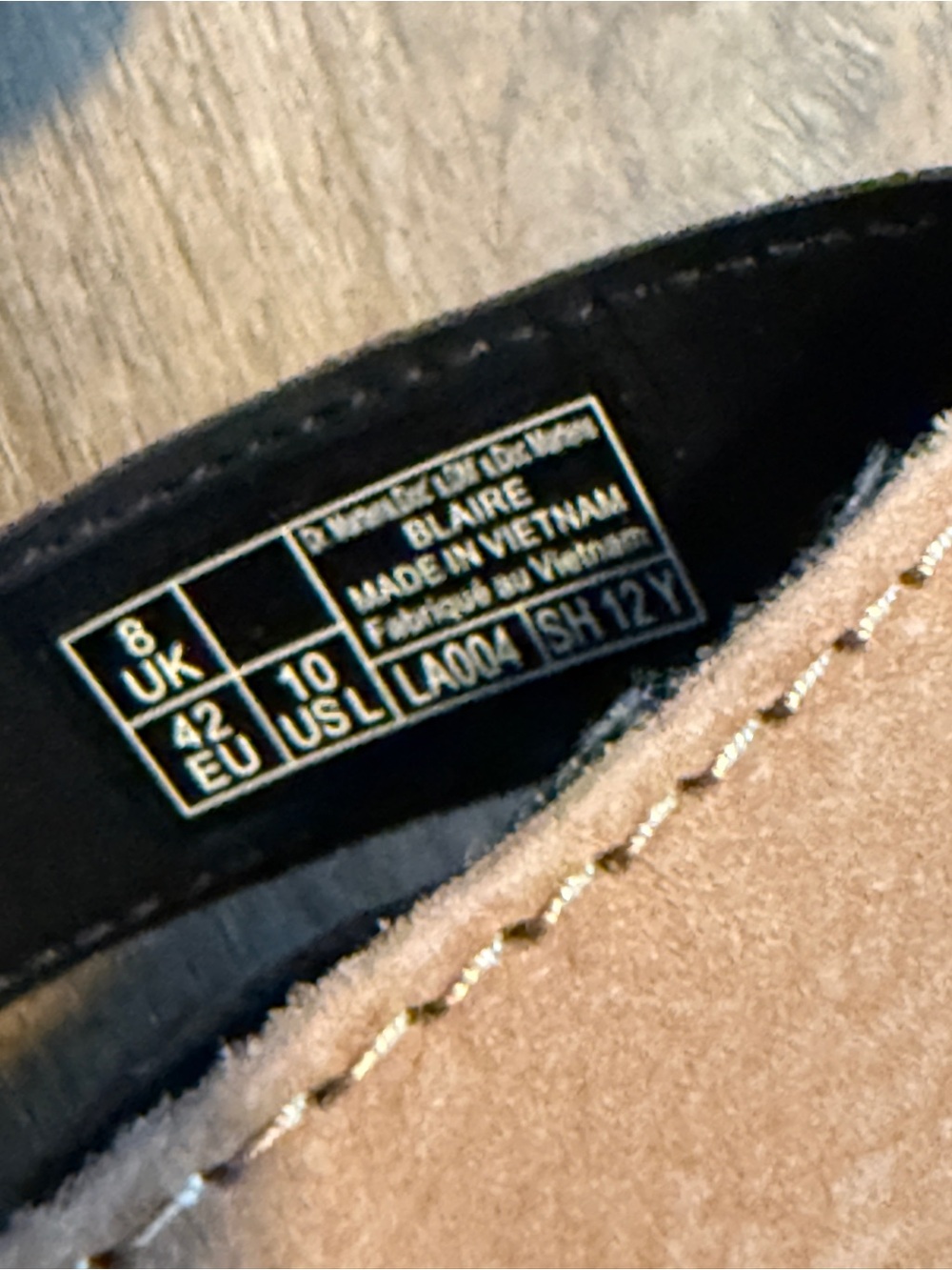 Dr. Martens Tan Suede Multi-Strap Sandals with Yellow Stitching, Size 10 - Picture 6 of 7